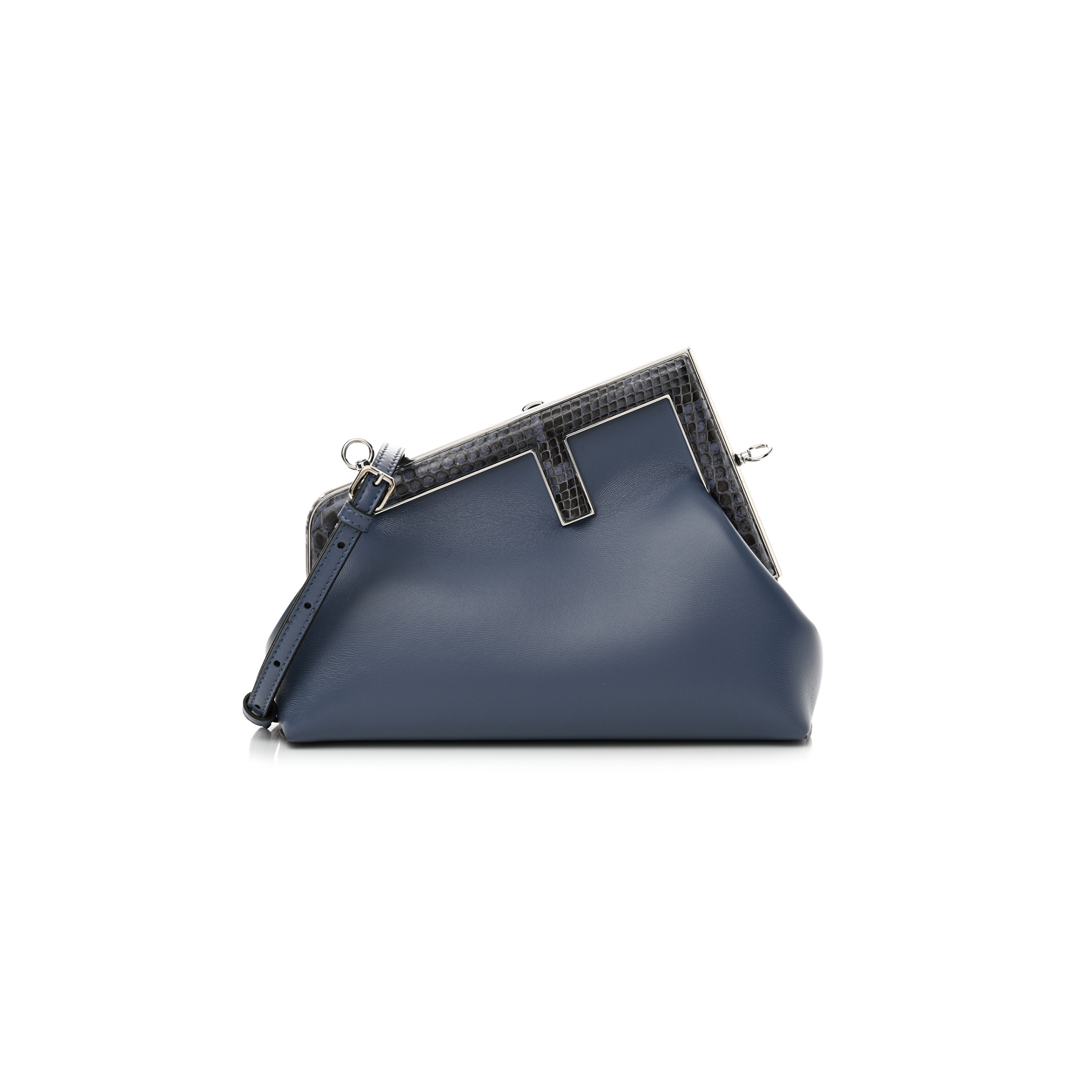 FENDI SHINY NAPPA SNAKESKIN SMALL FENDI FIRST MIRTO 8BP129AGWRF04QL (26*18*9.5cm)